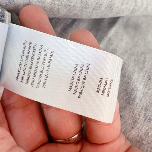 RAILS INGRID ECO COLLECTION RAW DENIM SHIRT IN LIGHT ACID WASH SIZE M - NEW - Picture 7 of 8